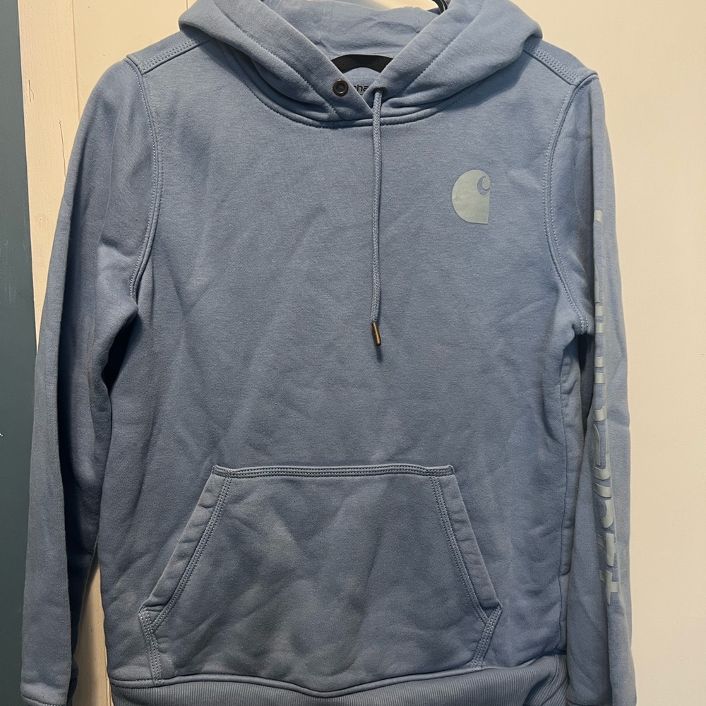 Carhartt Blue Sweatshirt Classic Pullover Hoodie